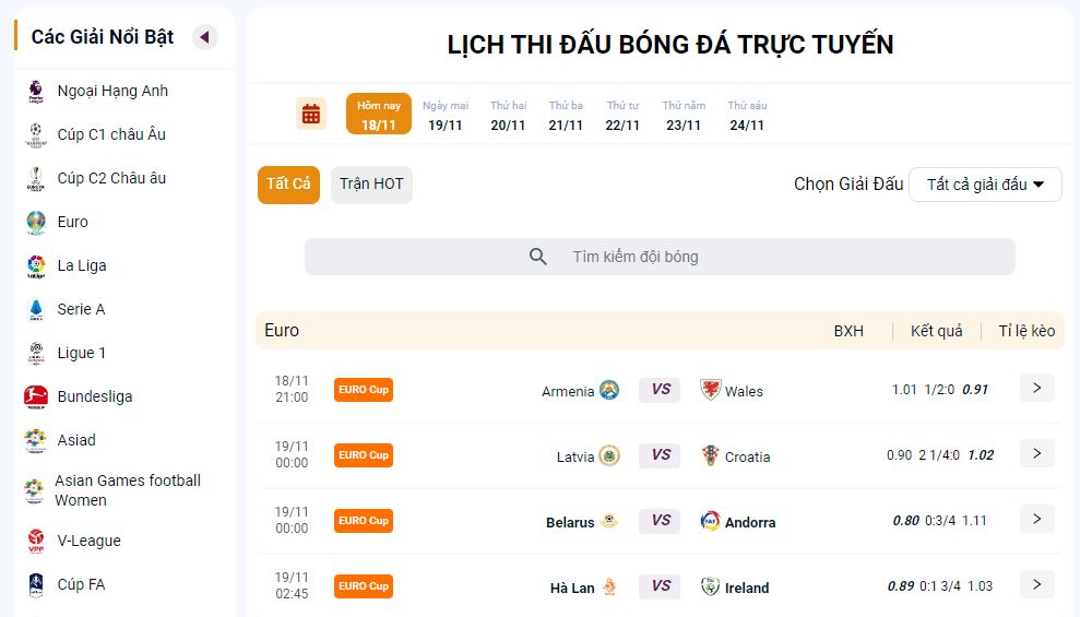 Bóng đá net - Chuyên trang dữ liệu bóng đá số hàng đầu Việt Nam 